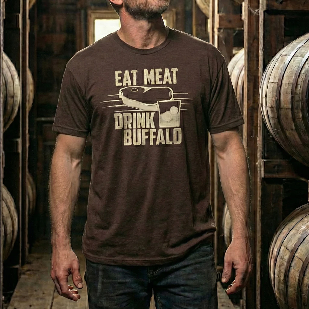 Buffalo Trace "Eat Meat Drink Buffalo" T-Shirt - Image 2