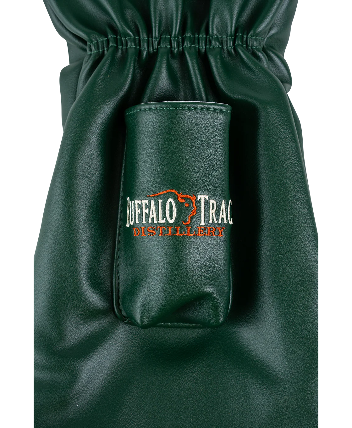 Buffalo Trace Green Leather Golf Club Cover With Pocket - Image 3