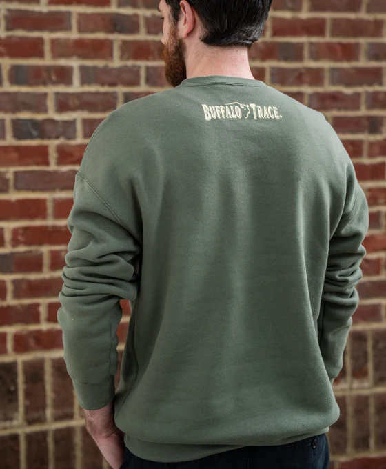Buffalo Trace "Perfectly Untamed" Army Green Sweatshirt - Image 4