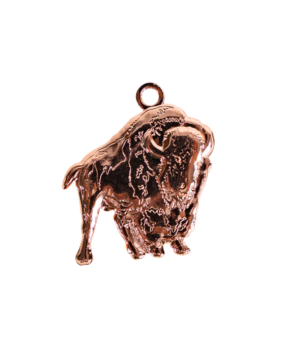 Buffalo Trace Rose Gold Standing Buffalo Charm