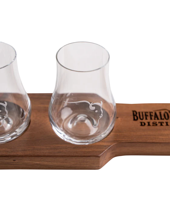 Buffalo Trace Whiskey Tasting Board & Glass Set - Image 3