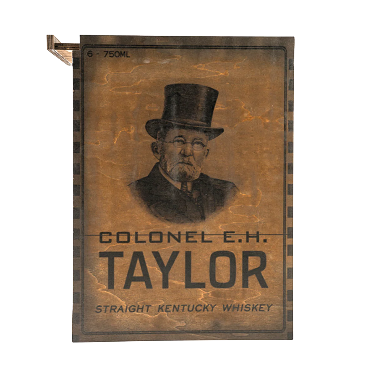 Colonel E.H. Taylor Jr. Distressed Bourbon Wooden Box - Image 4