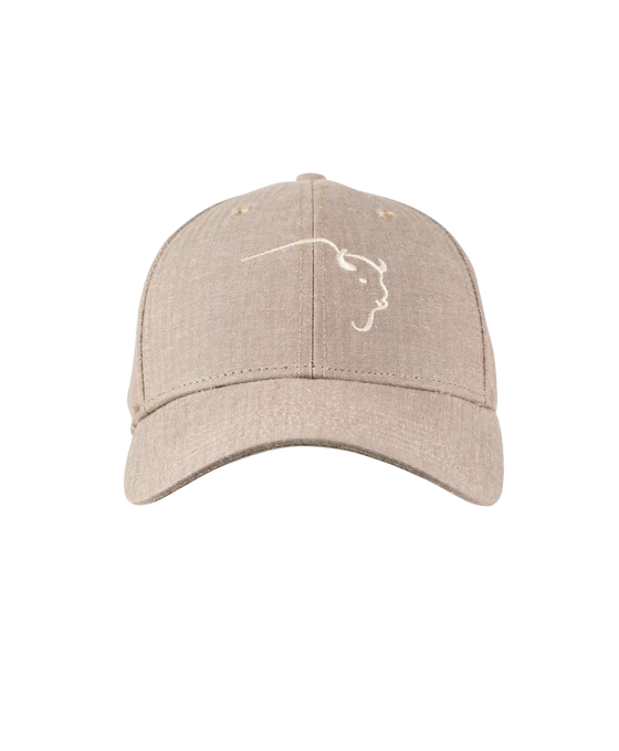 Khaki Color Hat with Cream Buffalo Swoosh - Image 2