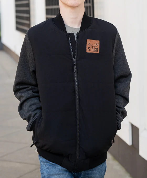 Stagg Black Bomber Jacket - Image 5