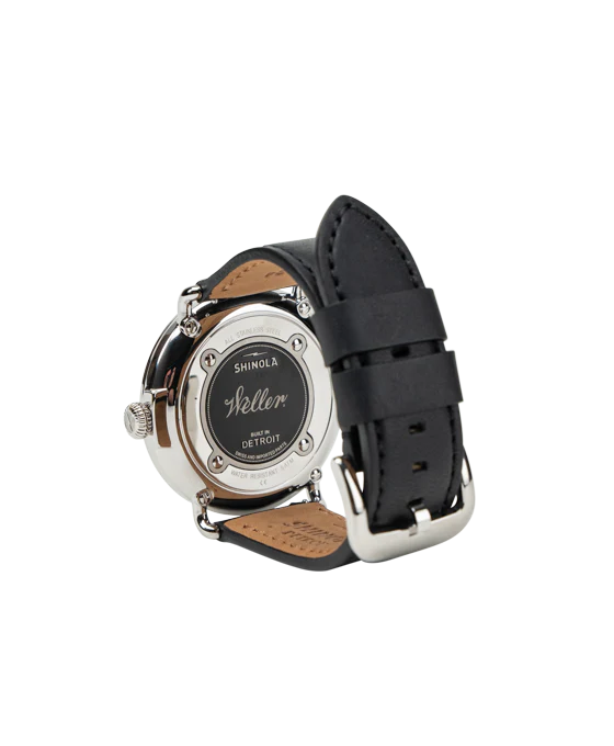 Shinola Runwell 47mm Black/Gold Watch - Detroit Handcrafted - Image 3
